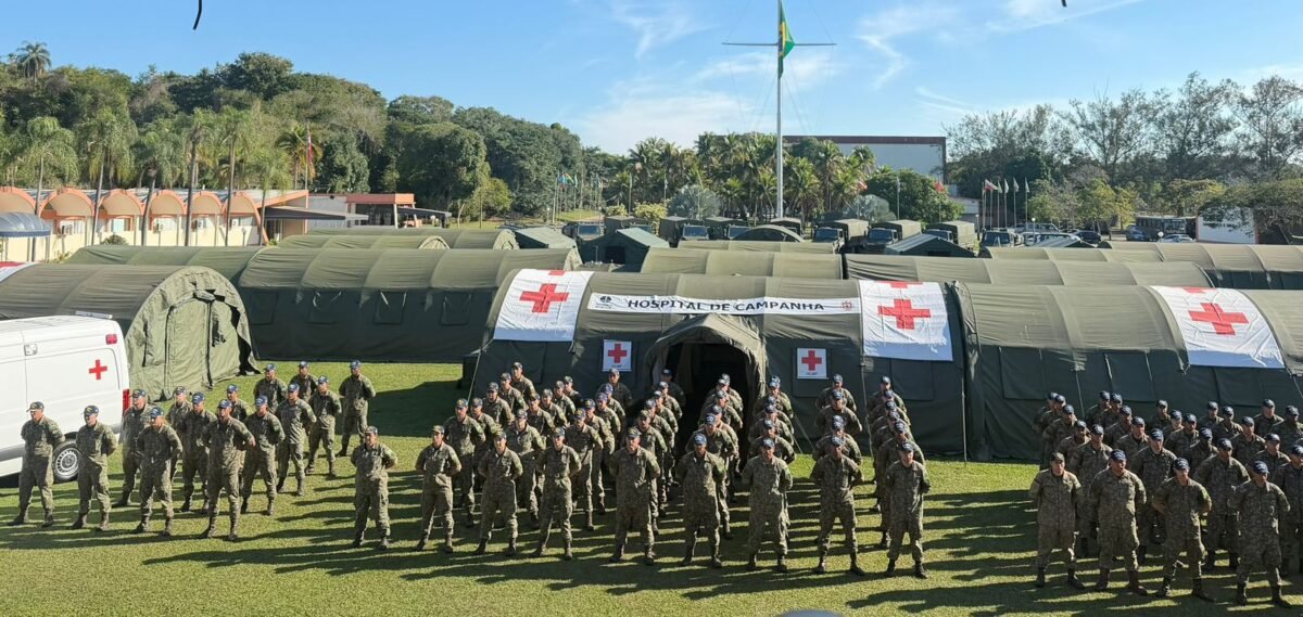 Marinha coloca Hospital de Campanha no centro da resposta brasileira a desastres 1 Hospital de Campanha da Marinha durante demonstração de sua estrutura para atendimento em situações de emergência. Crédito: Marinha do Brasil
