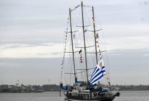 Navio-Escola Capitán Miranda, da Armada do Uruguai, visita Fernando de Noronha e Salvador