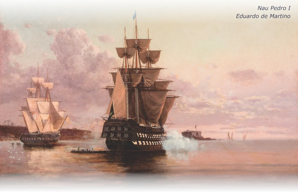Independência do Brasil: como nasceu o Poder Naval que ajudou a consolidar a nova nação 3 Nau Pedro I, primeira capitânia da Esquadra Brasileira durante a Independência do Brasil