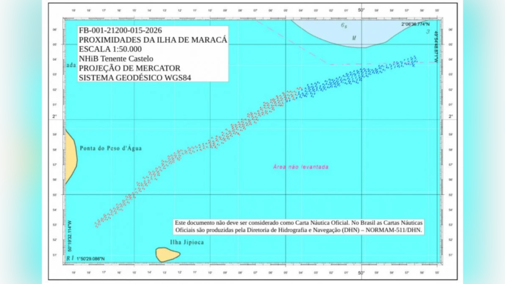 Marinha do Brasil usa levantamento hidrográfico para retirar navio encalhado no Amapá 3 Marinha do Brasil