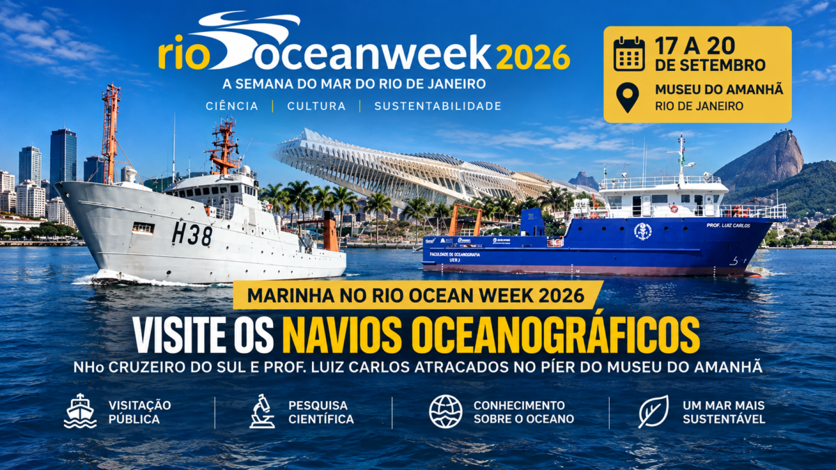 Marinha leva NHo Cruzeiro do Sul para a Rio Ocean Week 2026